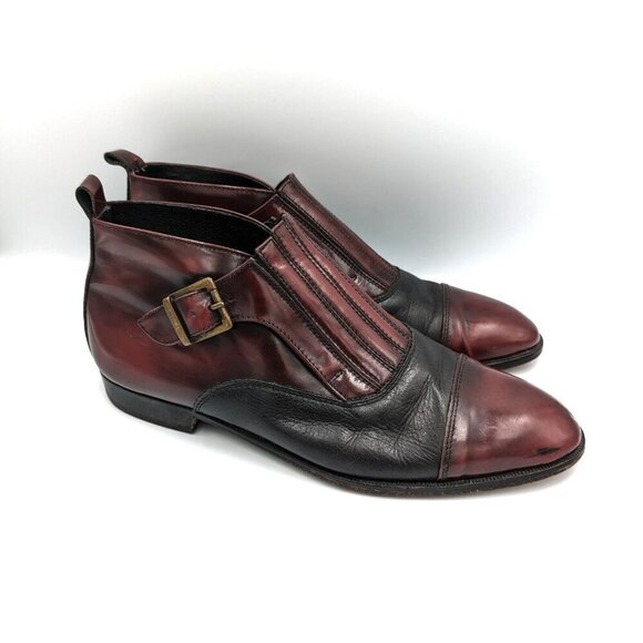 Vintage Stracam Shell Cordovan Oxblood Red Leather Derby Boots Men\'s 10 Italy main image 6